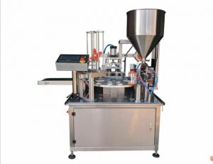 Cup filler pouch packing machine